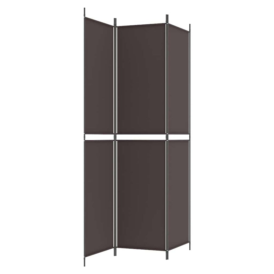 3-Panel Room Divider Brown 150x220 cm Fabric
