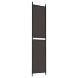 3-Panel Room Divider Brown 150x220 cm Fabric