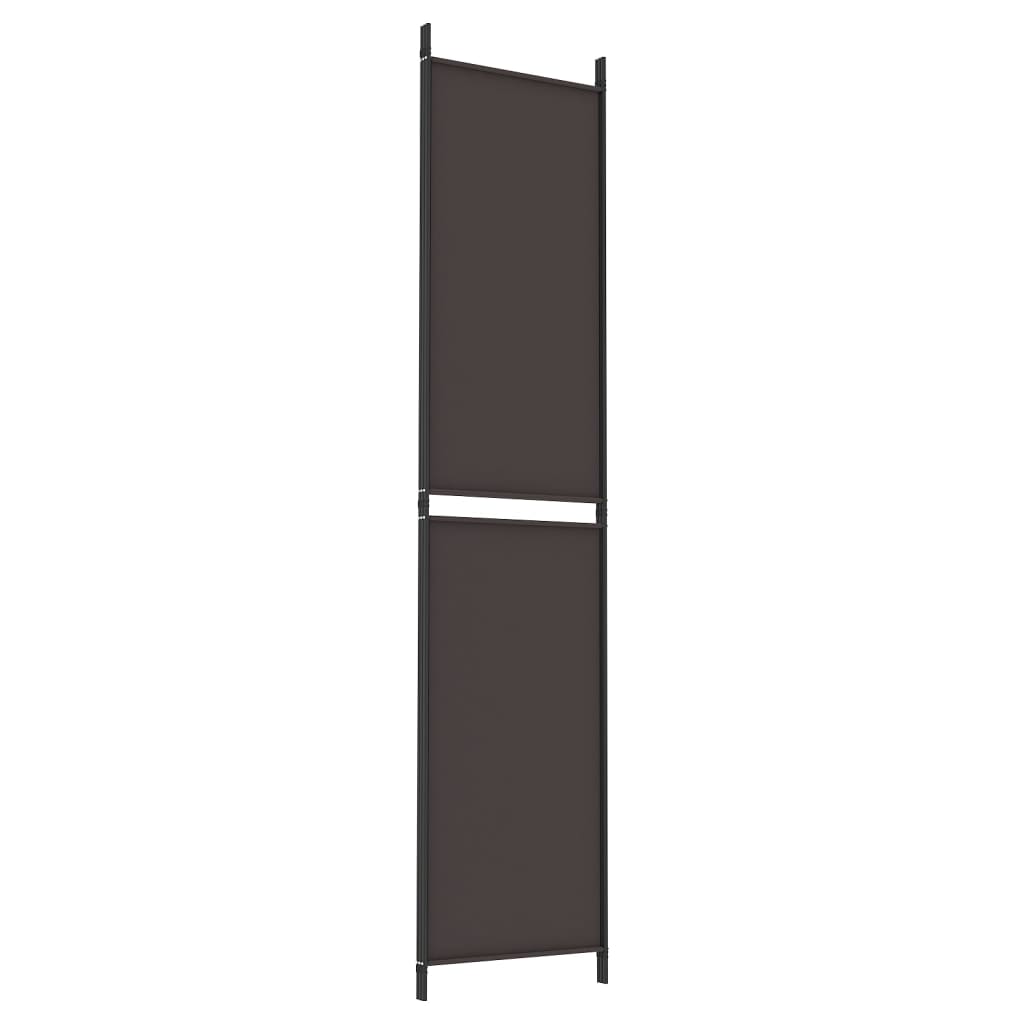 3-Panel Room Divider Brown 150x220 cm Fabric