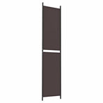 3-Panel Room Divider Brown 150x220 cm Fabric