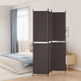 3-Panel Room Divider Brown 150x220 cm Fabric