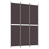 3-Panel Room Divider Brown 150x220 cm Fabric
