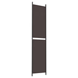 3-Panel Room Divider Brown 150x220 cm Fabric - Top-Down View