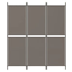 3-Panel Room Divider Anthracite 150x220 cm Fabric