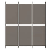 3-Panel Room Divider Anthracite 150x220 cm Fabric - Side View