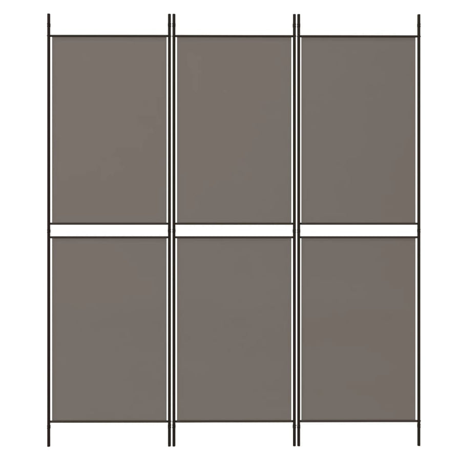 3-Panel Room Divider Anthracite 150x220 cm Fabric