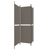3-Panel Room Divider Anthracite 150x220 cm Fabric - Top-Down View