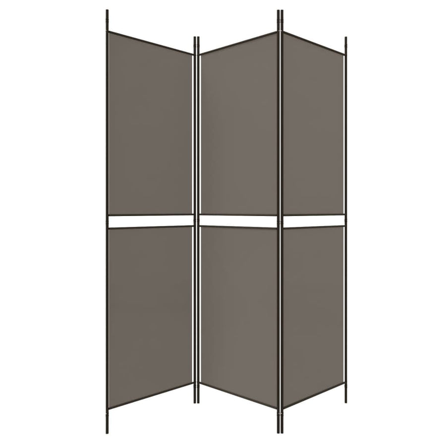 3-Panel Room Divider Anthracite 150x220 cm Fabric