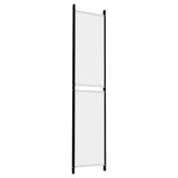 4-Panel Room Divider White 200x220 cm Fabric