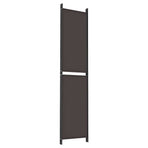 4-Panel Room Divider Brown 200x220 cm Fabric