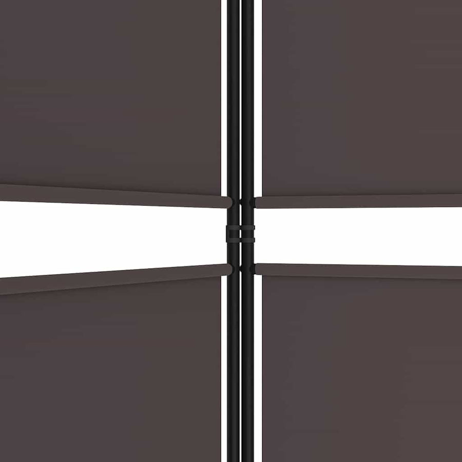 4-Panel Room Divider Brown 200x220 cm Fabric