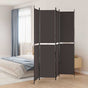 4-Panel Room Divider Brown 200x220 cm Fabric