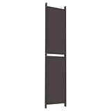 4-Panel Room Divider Brown 200x220 cm Fabric - 45-Degree Angle