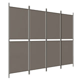4-Panel Room Divider Anthracite 200x220 cm Fabric
