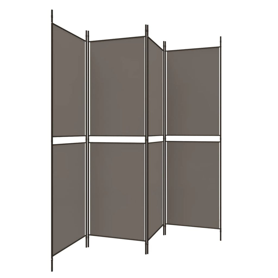 4-Panel Room Divider Anthracite 200x220 cm Fabric