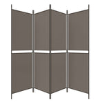 4-Panel Room Divider Anthracite 200x220 cm Fabric