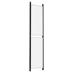 5-Panel Room Divider White 250x220 cm Fabric