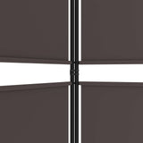 5-Panel Room Divider Brown 250x220 cm Fabric - 45-Degree Angle
