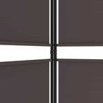 5-Panel Room Divider Brown 250x220 cm Fabric