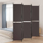 5-Panel Room Divider Brown 250x220 cm Fabric