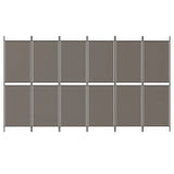 6-Panel Room Divider Anthracite 300x220 cm Fabric