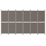 6-Panel Room Divider Anthracite 300x220 cm Fabric - Side View