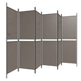 6-Panel Room Divider Anthracite 300x220 cm Fabric - Top-Down View