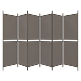 6-Panel Room Divider Anthracite 300x220 cm Fabric