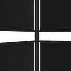 6-Panel Room Divider Black 300x220 cm Fabric