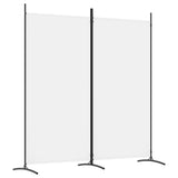 2-Panel Room Divider White 175x180 cm Fabric - Front View
