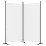 2-Panel Room Divider White 175x180 cm Fabric - 45-Degree Angle