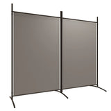 2-Panel Room Divider Anthracite 175x180 cm Fabric - Front View