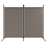 2-Panel Room Divider Anthracite 175x180 cm Fabric