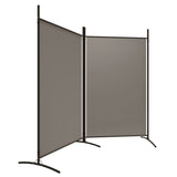 2-Panel Room Divider Anthracite 175x180 cm Fabric - Top-Down View