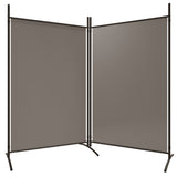 2-Panel Room Divider Anthracite 175x180 cm Fabric - 45-Degree Angle