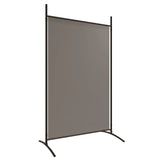 2-Panel Room Divider Anthracite 175x180 cm Fabric - Rear View