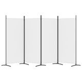 4-Panel Room Divider White 346x180 cm Fabric - Top-Down View