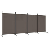 4-Panel Room Divider Anthracite 346x180 cm Fabric - Front View