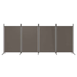 4-Panel Room Divider Anthracite 346x180 cm Fabric - Side View