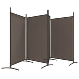 4-Panel Room Divider Anthracite 346x180 cm Fabric - Top-Down View