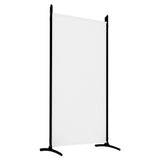 5-Panel Room Divider White 433x180 cm Fabric