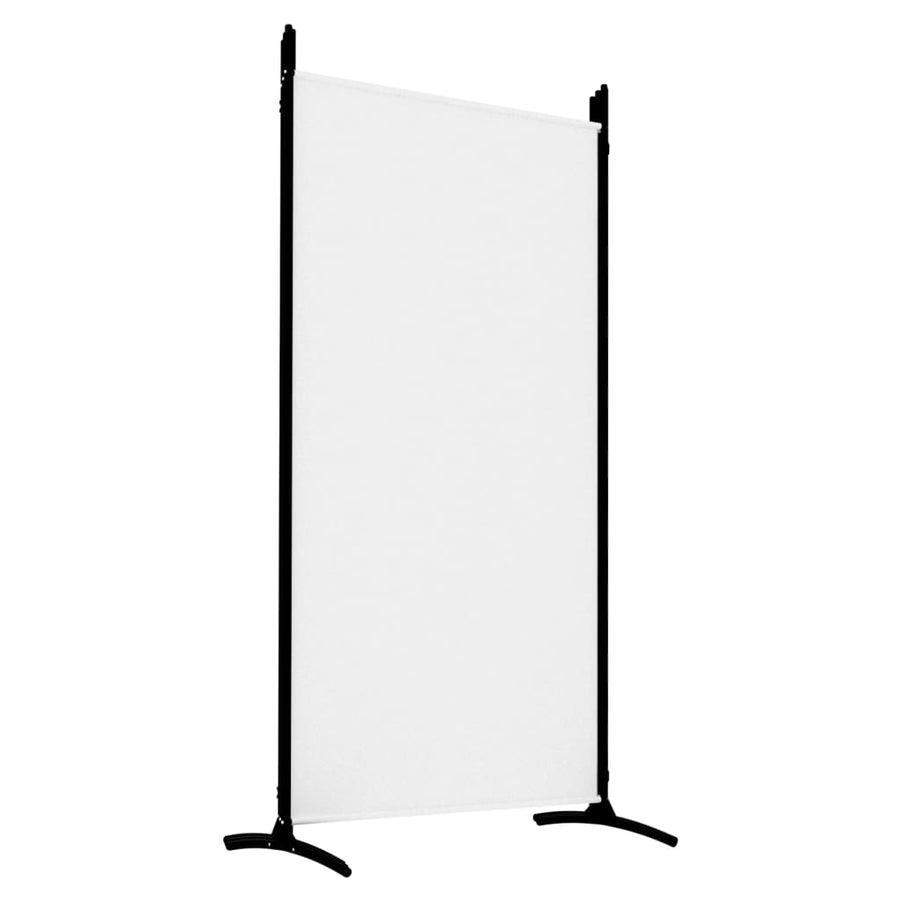 5-Panel Room Divider White 433x180 cm Fabric