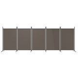 5-Panel Room Divider Anthracite 433x180 cm Fabric - Side View