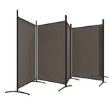 5-Panel Room Divider Anthracite 433x180 cm Fabric - Top-Down View