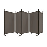 5-Panel Room Divider Anthracite 433x180 cm Fabric - 45-Degree Angle