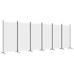 6-Panel Room Divider White 520x180 cm Fabric
