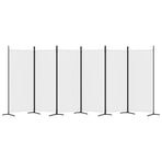 6-Panel Room Divider White 520x180 cm Fabric