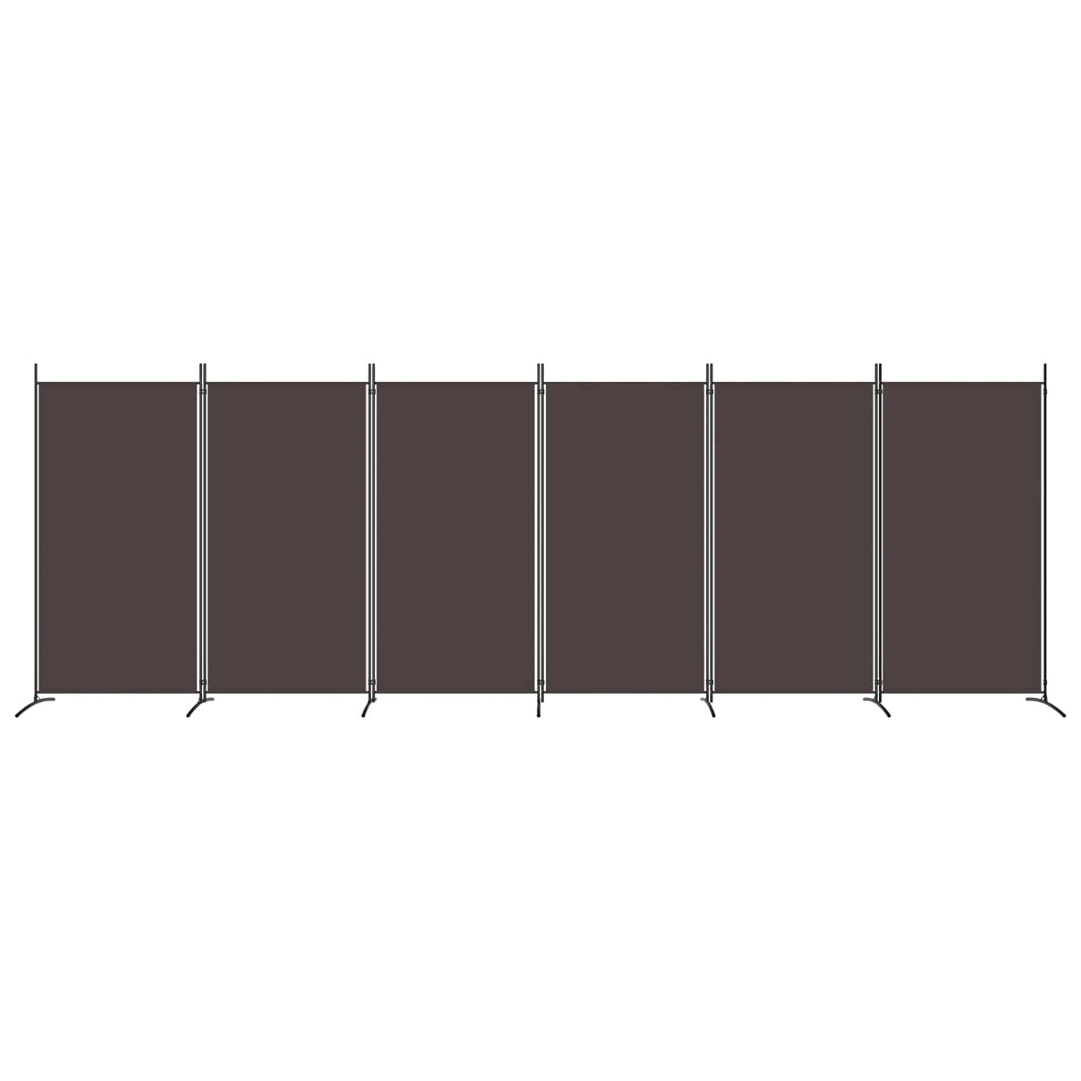 6-Panel Room Divider Brown 520x180 cm Fabric
