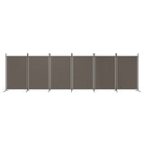 6-Panel Room Divider Anthracite 520x180 cm Fabric - Side View