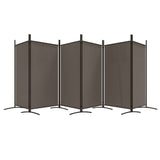 6-Panel Room Divider Anthracite 520x180 cm Fabric - 45-Degree Angle